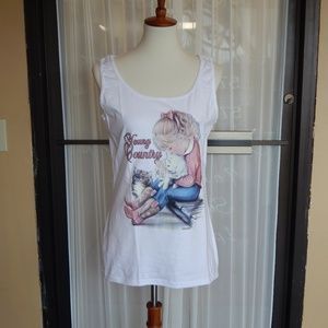 Women’s White Young Country Gildan Soft Style Tank